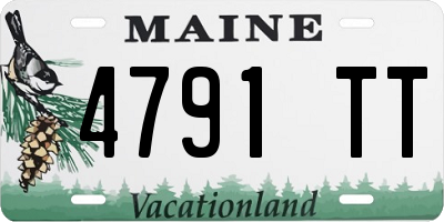 ME license plate 4791TT