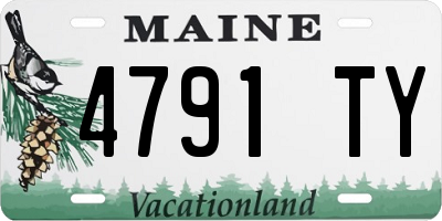 ME license plate 4791TY