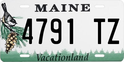 ME license plate 4791TZ