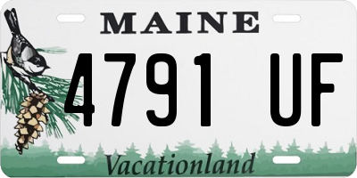 ME license plate 4791UF