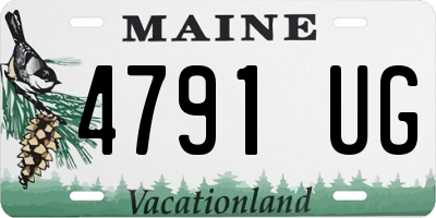 ME license plate 4791UG