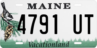ME license plate 4791UT