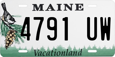 ME license plate 4791UW