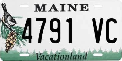 ME license plate 4791VC