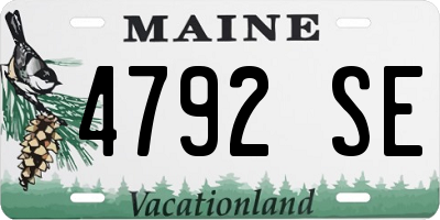 ME license plate 4792SE
