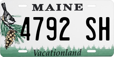 ME license plate 4792SH