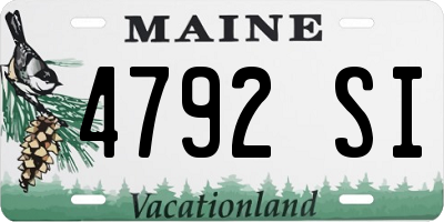 ME license plate 4792SI