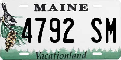 ME license plate 4792SM