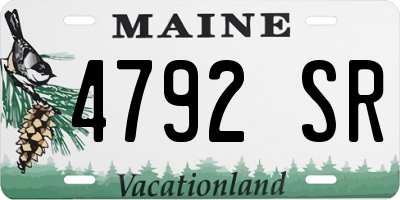 ME license plate 4792SR