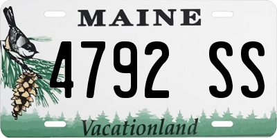 ME license plate 4792SS
