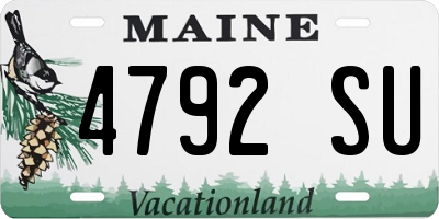 ME license plate 4792SU