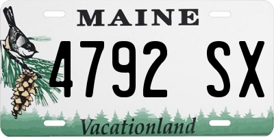 ME license plate 4792SX