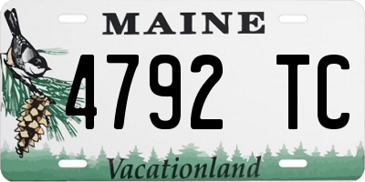 ME license plate 4792TC