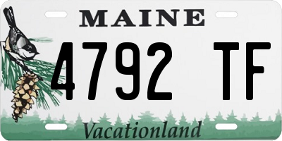 ME license plate 4792TF