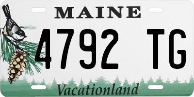 ME license plate 4792TG