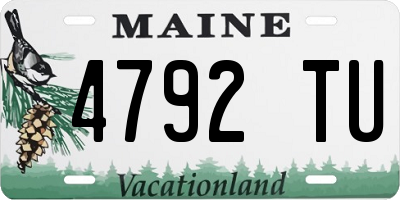 ME license plate 4792TU