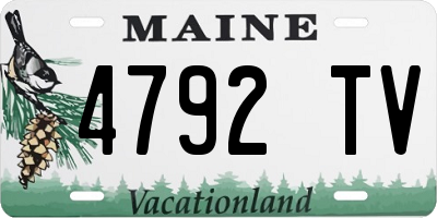 ME license plate 4792TV