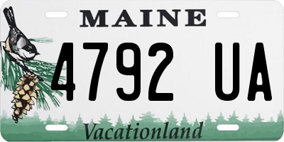 ME license plate 4792UA