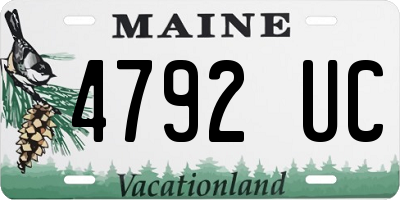 ME license plate 4792UC