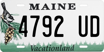 ME license plate 4792UD