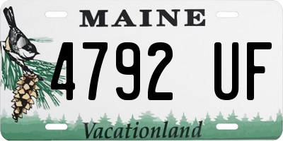 ME license plate 4792UF