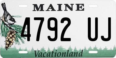 ME license plate 4792UJ