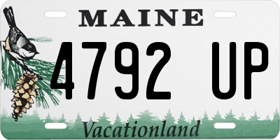 ME license plate 4792UP
