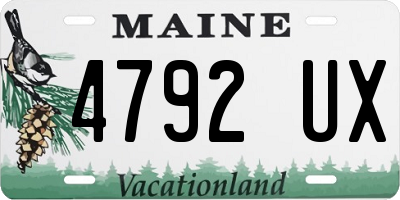 ME license plate 4792UX