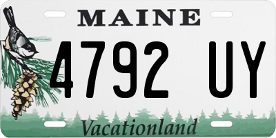 ME license plate 4792UY