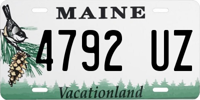 ME license plate 4792UZ