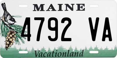 ME license plate 4792VA