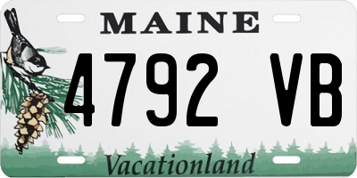 ME license plate 4792VB