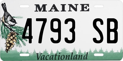 ME license plate 4793SB