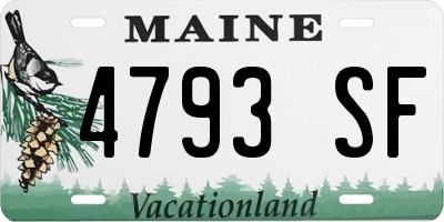 ME license plate 4793SF