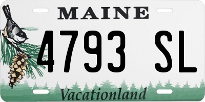 ME license plate 4793SL