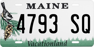 ME license plate 4793SQ