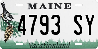 ME license plate 4793SY