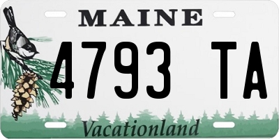 ME license plate 4793TA