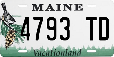 ME license plate 4793TD