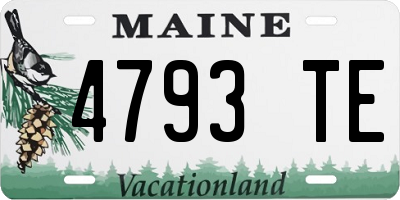 ME license plate 4793TE