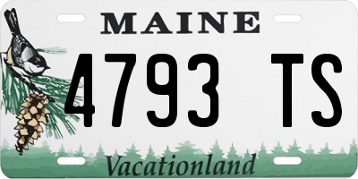 ME license plate 4793TS