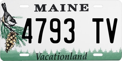 ME license plate 4793TV
