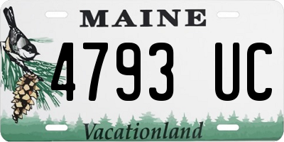 ME license plate 4793UC