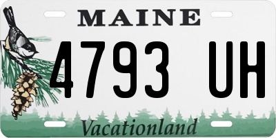 ME license plate 4793UH
