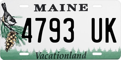 ME license plate 4793UK