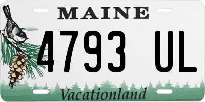 ME license plate 4793UL