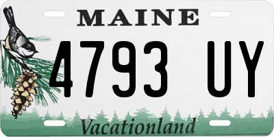 ME license plate 4793UY
