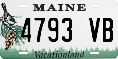 ME license plate 4793VB