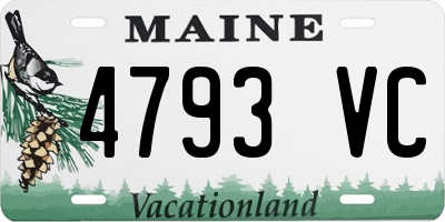 ME license plate 4793VC