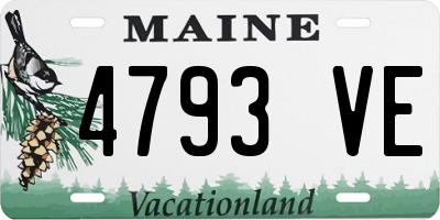 ME license plate 4793VE